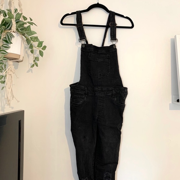 Black denim overalls - Picture 1 of 2